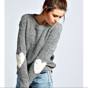 Harper Heart Elbow Patch Jumper
